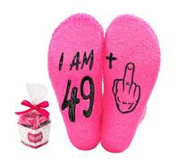 WALLFID 50th Birthday Gifts for Women, Funny Socks for Mom Sister Teacher or Her, Best Unique Gift Ideas for 50 Year Old Women