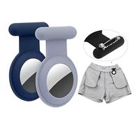 WALLFID AirTag Case Hidden for Apple AirTags,Silicone Case for Kids Elderly Clothing,Can be well hidden (Blue-Grey)