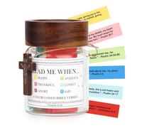 WALLFID Bible Verses In A Jar,Read Me When Bible Verses Jar,Christian Gifts For Women Men,For Emotions And Feelings,Color Coded Prayer Hope Jars,90pcs Mini Bible Verse Cards
