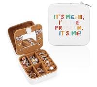 WALLFID I’m the Problem Lyrics and Album-Inspired Jewellery Box,Small Travel Case with Mirror,Stores Necklaces,Earrings,Rings,Gift for Music Lovers (Question)