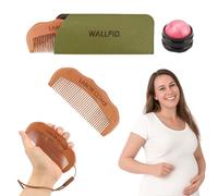 WALLFID Pain Relief Birthing Comb,Labour Comb,Birth Comb,Massage Ball,Postpartum Essentials,Hand Rope,PU Bag,Essential for New Moms,Prepared for Pregnant and New Moms (Set 1)