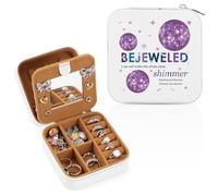 WALLFID Portable Travel Jewellery Box,Shimmering with a Touch of Song Gifts Elegance,Ideal for Storing Fine Jewellery and a Great Birthday Gift for Music Lovers