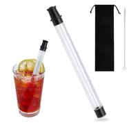 WALLFID Shot Straw,Shot Holder & Straw for The Beach,Straw with Scale for Drinks,30ml Shot Holder,Shot Glass,Straw Bottle,Works with All Bottles and Glasses