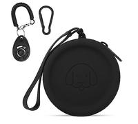 WALLFID Silicone Dog Treat Pouch Small Bag,Auto Closure,with Pet Training Clicker,Walking Bag for Dog and Cat,Pocket Size,Easy to Clean,Odorless,Travel Walking Bag (Maroon)