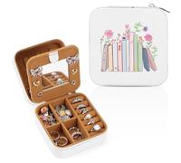 WALLFID Travel Essentials，Portable Singer Album-Themed Jewellery Box with Mirror,Suitable for Storing Necklaces,Earrings,and Rings,Thoughtful Gift for Book Lovers and Music Enthusiasts