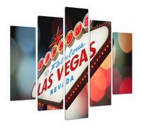 Wallfillers 5 Piece Las Vegas Canvas Art Pictures Modern Wall Prints Lounge 5126