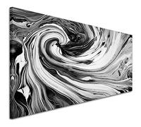 Wallfillers Black White Grey Swirls Modern Abstract Canvas Wall Art Print