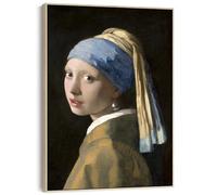 Wallfillers Johannes Vermeer - Girl with Pearl Earring Framed Canvas Print