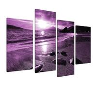 Wallfillers Large Purple Landscape Canvas Wall Art Pictures XL 130cm Prints 4077