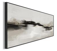 Wallfillers Neutral Greige Wide Horizontal Narrow Wall Art Modern Abstract Panoramic (100 x 37cm)