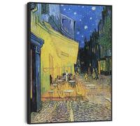 Wallfillers Vincent Van Gogh - Framed Café Terrace Night Framed Canvas