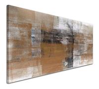 Wallfillers Wide Framed Wall Art Print - Panoramic Canvas - Orange Abstract