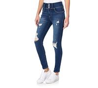 WallFlower Women's High-Waisted Sassy Skinny Jeans, Iris, 3