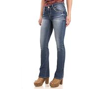 WallFlower Women's Juniors Instastretch Legendary Classic Fit Bootcut Jeans (Standard and Plus), Keller Pure, 11 Shorts