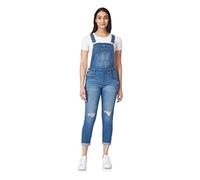 WallFlower Women's Juniors Instastretch Mid-Rise Denim Overalls (Standard and Plus), Danner, S