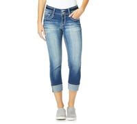 WallFlower Women's Juniors Luscious Curvy Crop/Capri Jeans - Blue - 9
