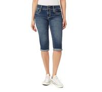 WallFlower Women's Luscious Curvy 17" Capri Mid-Rise Insta Stretch Juniors (Standard and Plus) Jeans, Heidi, 13