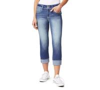 WallFlower Women's Luscious Curvy 23.5" Crop Mid-Rise Bling Insta Stretch Juniors (Standard and Plus) Jeans, Mirabelle, 13