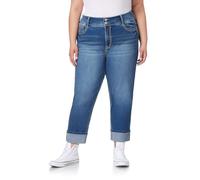 WallFlower Women's Luscious Curvy 23.5'' Crop Mid-Rise Insta Stretch Juniors (Standard and Plus), Christie, 18 Plus