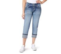 WallFlower Women's Luscious Curvy 23.5'' Crop Mid-Rise Insta Stretch Juniors (Standard and Plus) Jeans, Kate, 9
