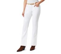 WallFlower Women's Luscious Curvy Belted Bootcut Mid-Rise Insta Stretch Juniors Jeans, White, 15