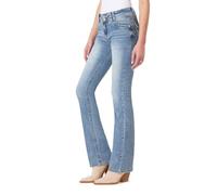 WallFlower Women's Luscious Curvy Bootcut Mid-Rise Insta Stretch Juniors Jeans (Standard and Plus), Andrea, 16 Short