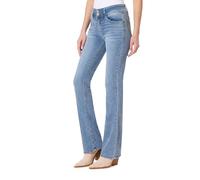 WallFlower Women's Luscious Curvy Bootcut Mid-Rise Insta Stretch Juniors Jeans (Standard and Plus), Basil, 7
