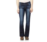 WallFlower Women's Luscious Curvy Bootcut Mid-Rise Insta Stretch Juniors Jeans (Standard and Plus), Betsy, 16 Short