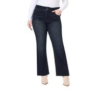 WallFlower Women's Luscious Curvy Bootcut Mid-Rise Insta Stretch Juniors Jeans (Standard and Plus), BlackBerry, 16 Long US