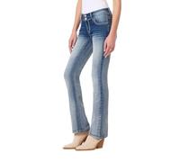 WallFlower Women's Luscious Curvy Bootcut Mid-Rise Insta Stretch Juniors Jeans (Standard and Plus), Camille, 16 Short