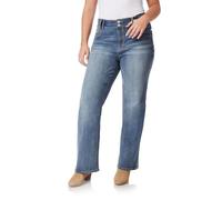 WallFlower Women's Luscious Curvy Bootcut Mid-Rise Insta Stretch Juniors Jeans (Standard and Plus), Galaxy, 18