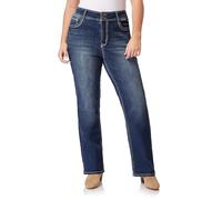 WallFlower Women's Luscious Curvy Bootcut Mid-Rise Insta Stretch Juniors Jeans (Standard and Plus), Heidi, 18 Long US