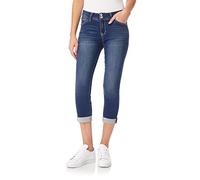 WallFlower Women's Ultra Crop Mid-Rise Insta Soft Juniors (Standard and Plus) Jeans, Iris, 14