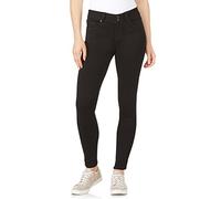 WallFlower Women's Ultra Skinny Mid-Rise Insta Soft Juniors Jeans (Standard and Plus), Black, 22 Plus