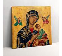 Wallfluent Art Canvas Painting 60x60cm/23.6x23.6inch Canvas Living room for Bedroom Wall art Wooden Frame - Our Lady of Perpetual Help