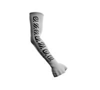 Wallhack Column Gaming Arm Sleeve with Hand Support | Compression Sleeve for Wrist & Arm Support for Long Gaming Sessions | Anti-Slip Arm Warmer for Precision & Comfort | White, Large - X-Large