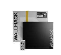 Wallhack SP-004A Glass Gaming Mouse Pad, Medium 15.4x17.7 in, Black | Tempered glass mousepad for FPS & esports, compact precision surface with smooth tracking & non-slip 60A silicone base.