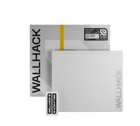 Wallhack SP-004A Glass Gaming Mouse Pad, Medium 15.4x17.7 in, White | Tempered glass mousepad for FPS & esports, compact precision surface with smooth tracking & non-slip 60A silicone base.