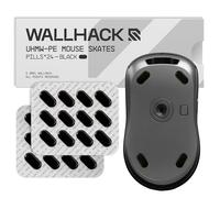 Wallhack UHMW-PE Pill Mouse Skates | Premium Universal Skates for Gaming Mice | Ultra-Smooth Glide on Cloth & Glass Pads | Customize Speed & Control | Durable, Easy to Apply | Black 7mm x 14mm
