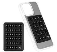 Walli Suction Cup Phone Mount, Silicone Sticky Grip Accessory for iPhone, Strong Suction Phone Holder for Hands-Free Use-Black