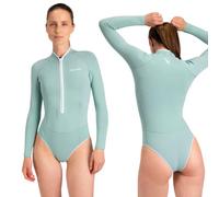 Wallien Horizonia Yulex® Springsuit Wetsuit, Eco-Friendly 1.5mm Wetsuit for Women, Premium Swimming Costume for Surfing, Snorkeling & Water Sports, Aquamarine, UK-10