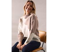 Wallis Abstract Design High Neck Jumper In Mocha mocha M