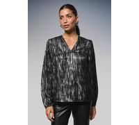 Wallis Abstract Metallic Overhead Shirt In Black black 8