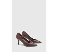 Wallis Amara Faux Leather High Stiletto Court Shoes In Brown brown