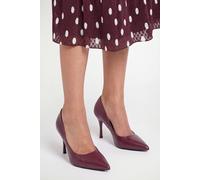 Wallis Amara Faux Leather High Stiletto Court Shoes In Wine wine