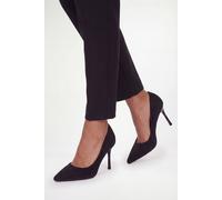 Wallis Amara Faux Suede High Stiletto Court Shoes In Natural Black natural black