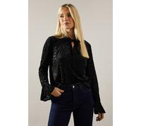 Wallis Animal Burnout Shirt In Black black
