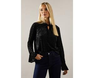 Wallis Animal Burnout Shirt In Black black