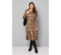 Animal Print Belted Column Dress Wallis Black 18