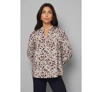 Wallis Animal Print Collarless Zip Blouse In Ivory ivory 16